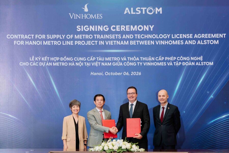 Lễ ký kết hợp đồng cung cấp 200 đoàn tàu metro cho Hà Nội giữa Vingroup và Alstom